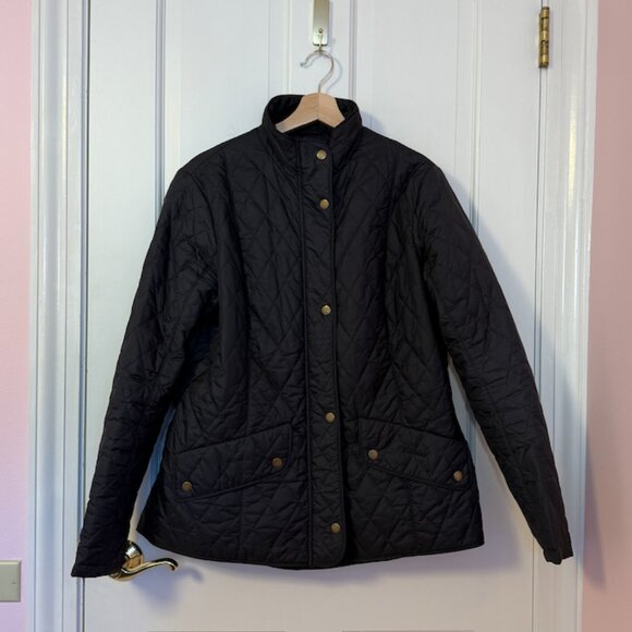 Barbour Flyweight Cavalry Polarquilt Quilted Jacket - Navy - Picture 1 of 4